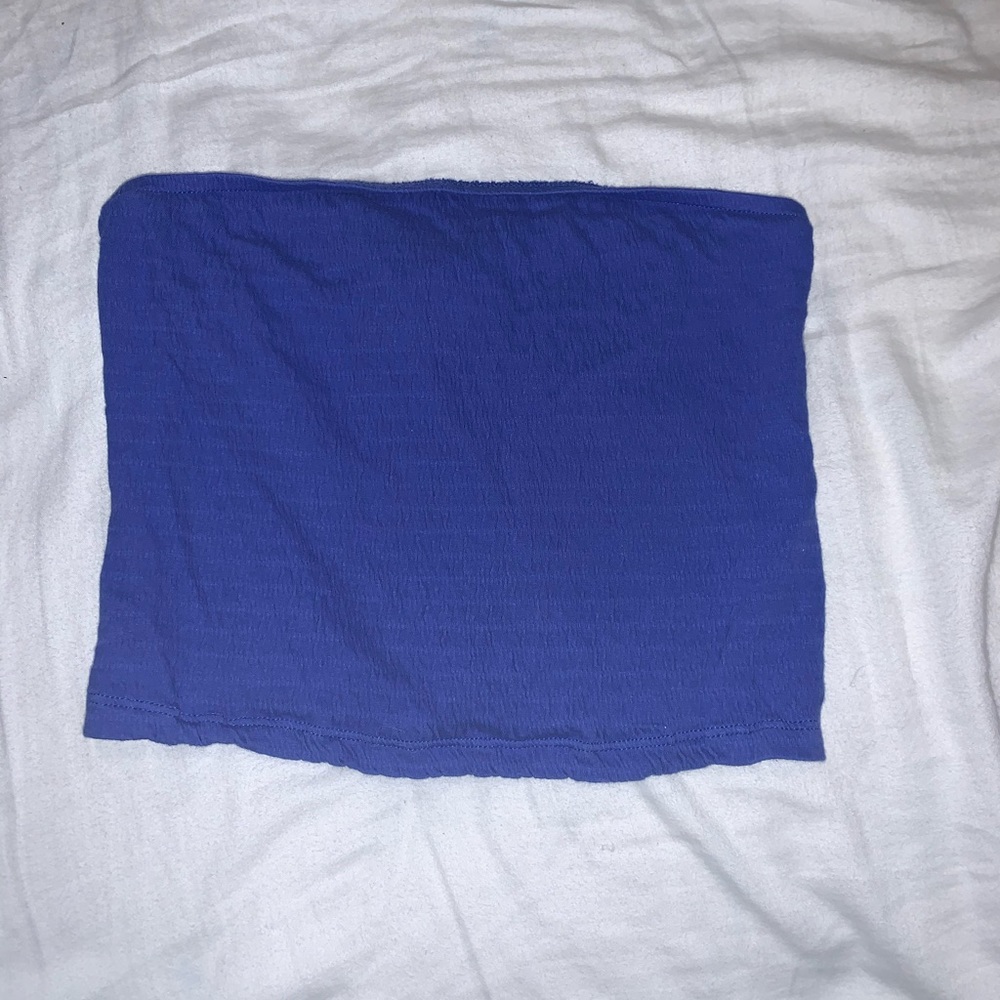 American eagle cropped blue tube top